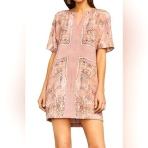 BCBG MAXAZRIA Harlan Shift Dress in Rose Smoke- Size M